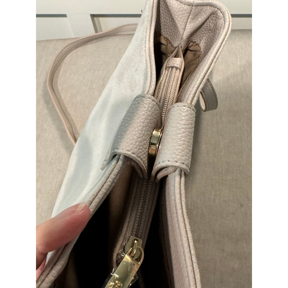 Women's Nanette Lepore Crossbody Bag One Size Taupe Beige suede-like - Picture 8 of 12